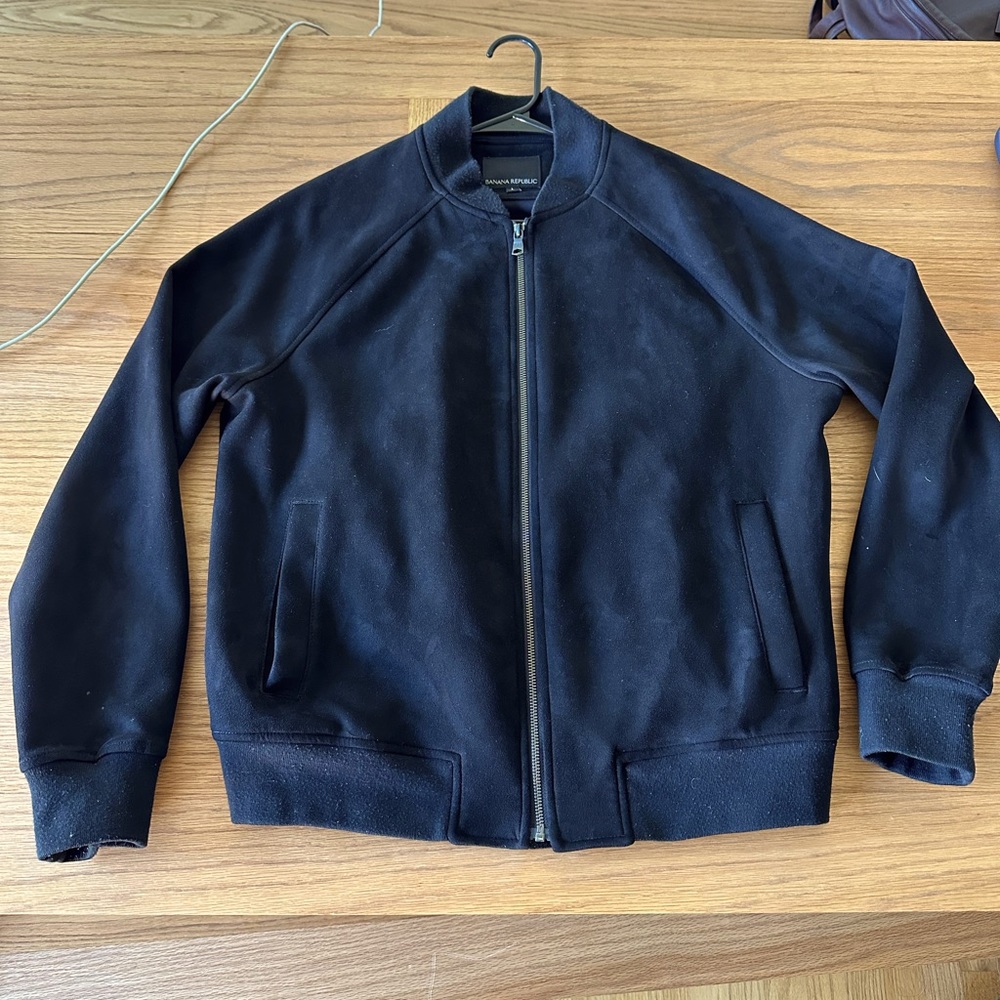 Banana Republic Vegan Suede Bomber Jacket - LARGE